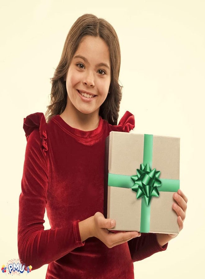 PMU Decorative Star Gift Bows 3-3/4 Inch Medium Emerald Green (12/Pkg) Pkg/1 - Image 2